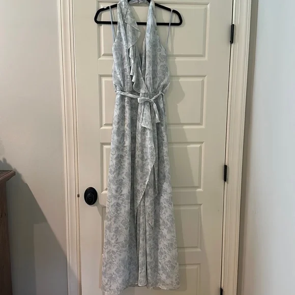 nouvelle AMSALE | Dresses | Nouvelle Amsale Bridesmaid Dress Poppy Cloud  Printed Chiffon | Poshmark